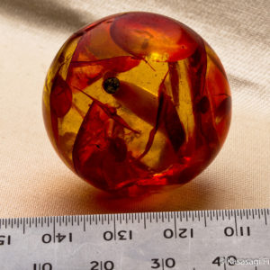 Large Antique Japanese Amber Ojime