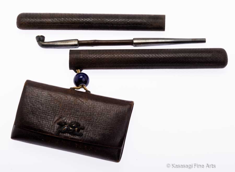 Antique Japanese Tabaka And Signed Pipe