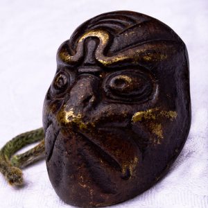 Bronze Kagura Mask Netsuke