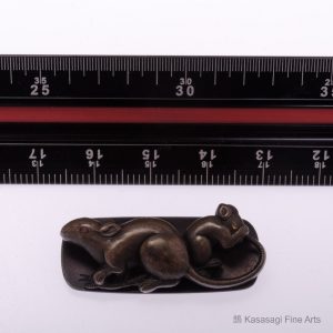 Signed Komei Bronze Clasp Two Mice